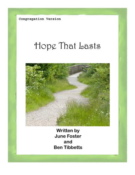 Hope That Lasts Congregational Version Sheet Music