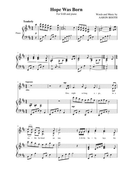 Hope Was Born Sheet Music