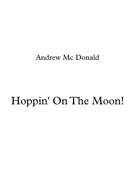 Free Sheet Music Hoppin On The Moon