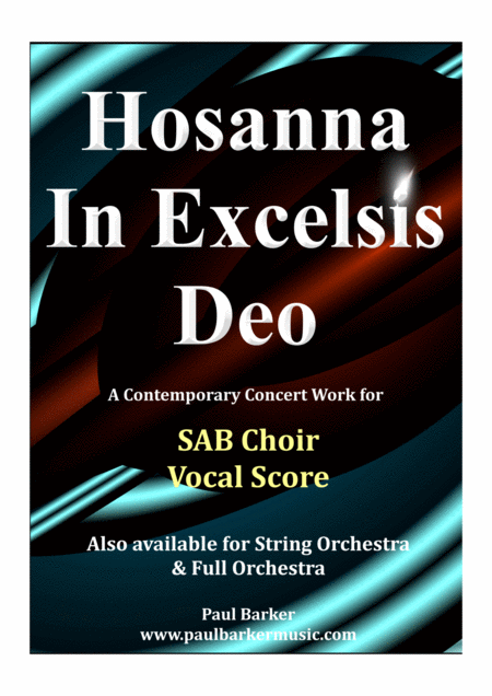 Free Sheet Music Hosanna In Excelsis Deo Vocal Score