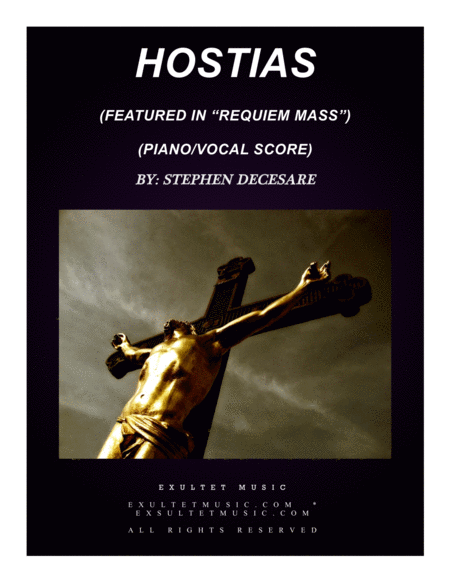 Hostias From Requiem Mass Piano Vocal Score Sheet Music