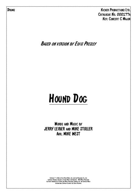 Free Sheet Music Hound Dog Drums