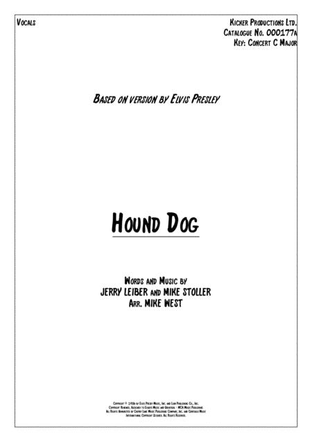 Free Sheet Music Hound Dog Vocals