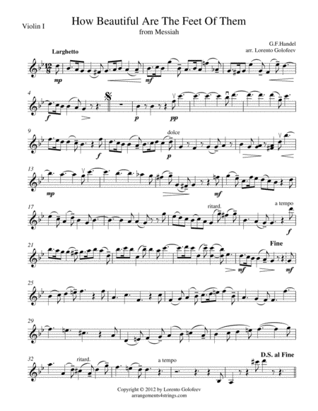 Free Sheet Music How Beautiful Are The Feet From Messiah