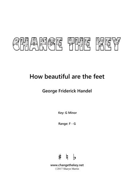 How Beautiful Are The Feet G Minor Sheet Music