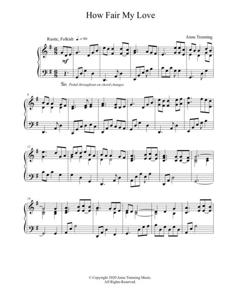 How Fair My Love Sheet Music For Piano Sheet Music