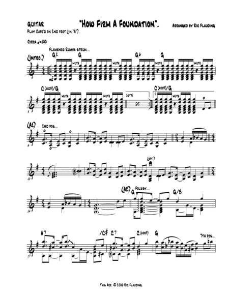 How Firm A Foundation Guitar Sheet Music