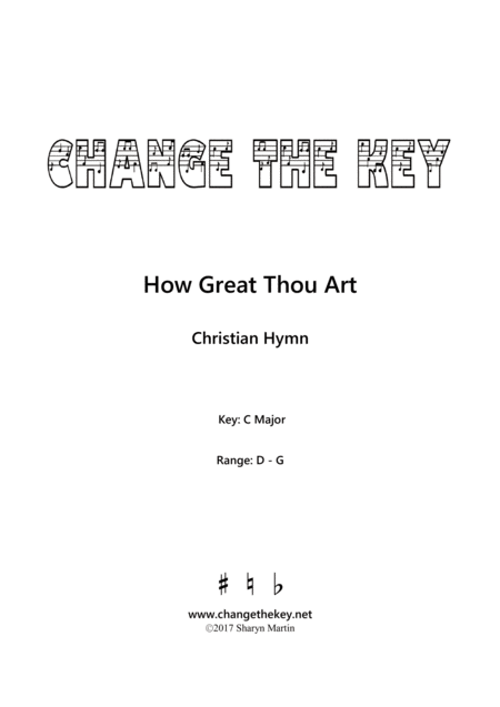 How Great Thou Art C Major Sheet Music