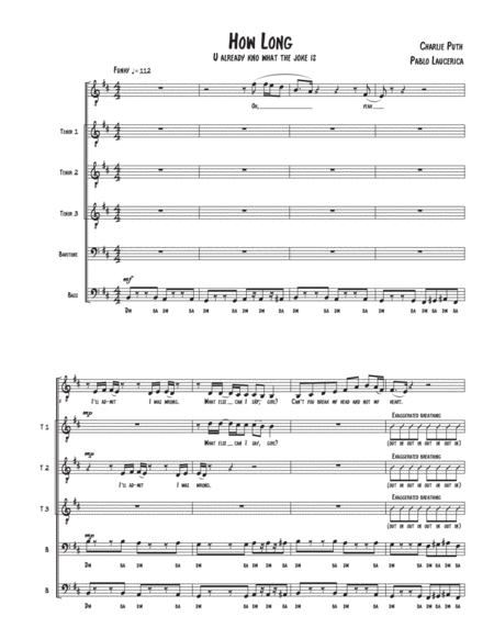 How Long Tttbb Soloist Sheet Music