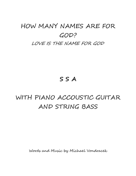 How Many Names Are For God Sheet Music