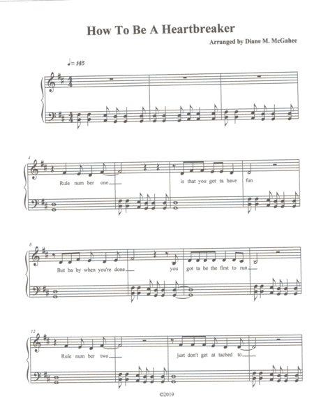 How To Be A Heartbreaker Sheet Music