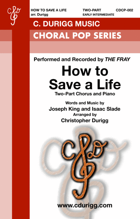 How To Save A Life 2 Part Choir Sheet Music