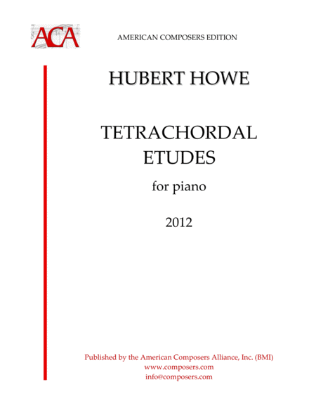 Free Sheet Music Howe Tetrachordal Etudes