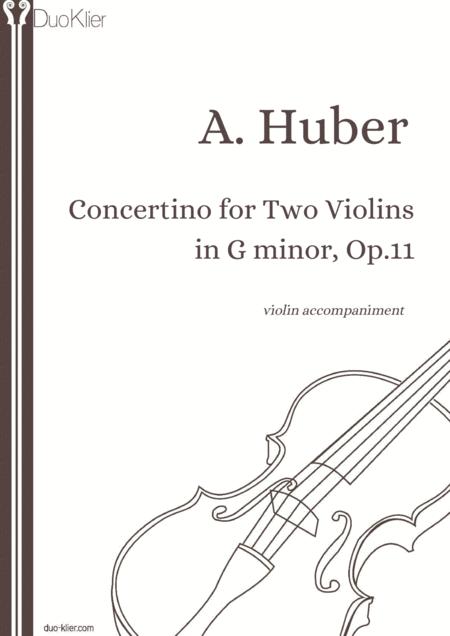 Huber Concertino For Two Violins In G Minor Violin Accompaniment Sheet Music