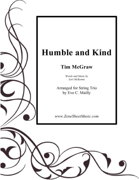 Humble And Kind Tim Mcgraw String Trio Sheet Music