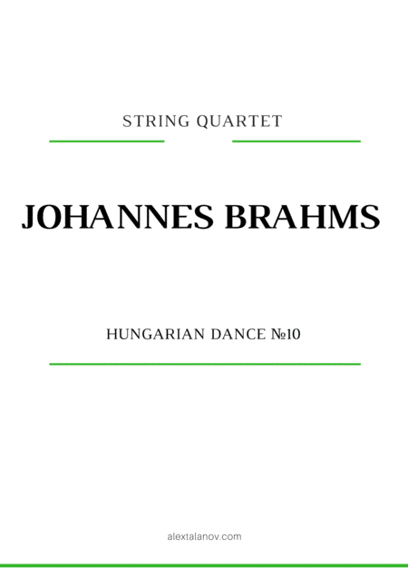 Free Sheet Music Hungarian Dance 10