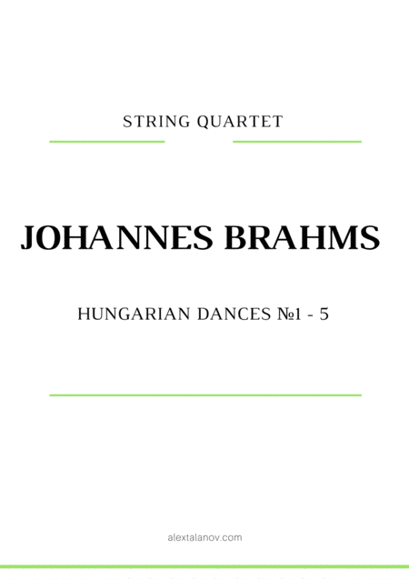 Free Sheet Music Hungarian Dances 1 5