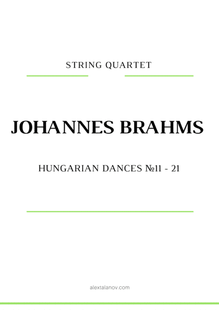 Free Sheet Music Hungarian Dances 11 21