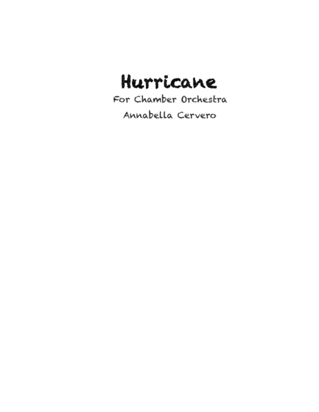 Hurricane For Chamber Orchestra Sheet Music