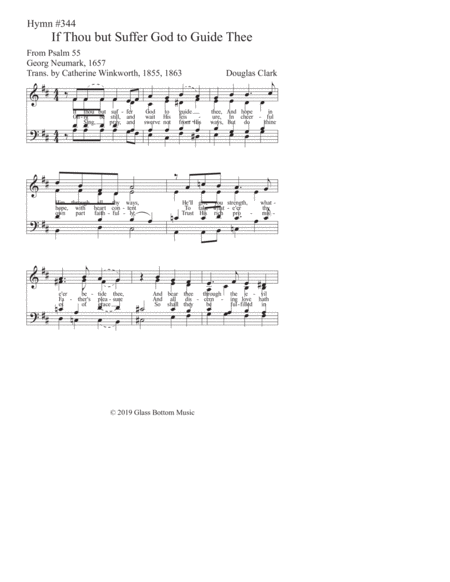 Hymn 344 If Thou But Suffer God To Guide Thee Sheet Music