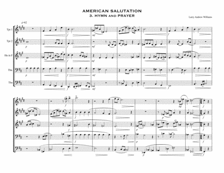 Free Sheet Music Hymn And Prayer An American Salutation