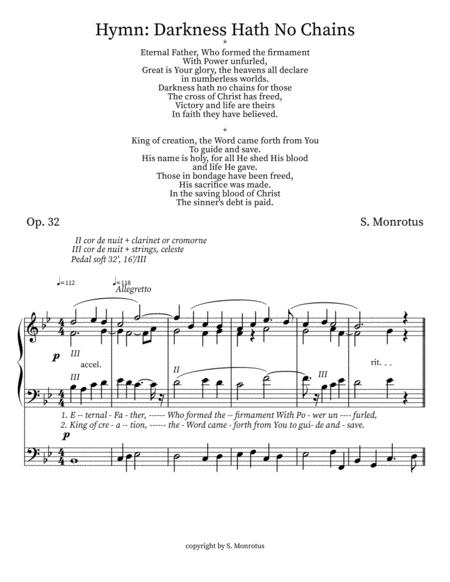 Free Sheet Music Hymn Darkness Hath No Bounds Op 32 Variant For Quiet Playing