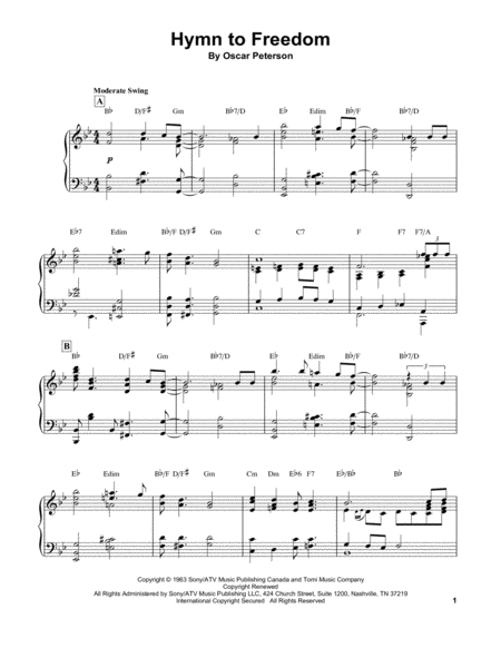 Free Sheet Music Hymn To Freedom