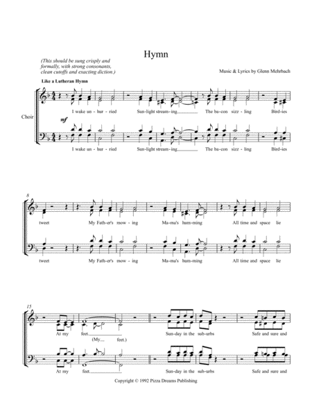 Free Sheet Music Hymn