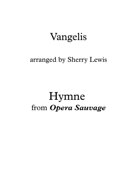 Free Sheet Music Hymne By Vangelis Solo Violin For Violin Solo