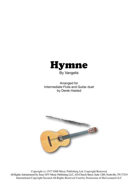 Hymne Vangelis For Flute Guitar Sheet Music