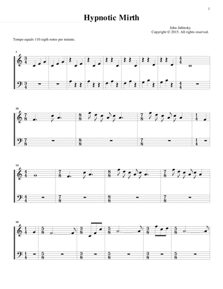 Free Sheet Music Hypnotic Mirth