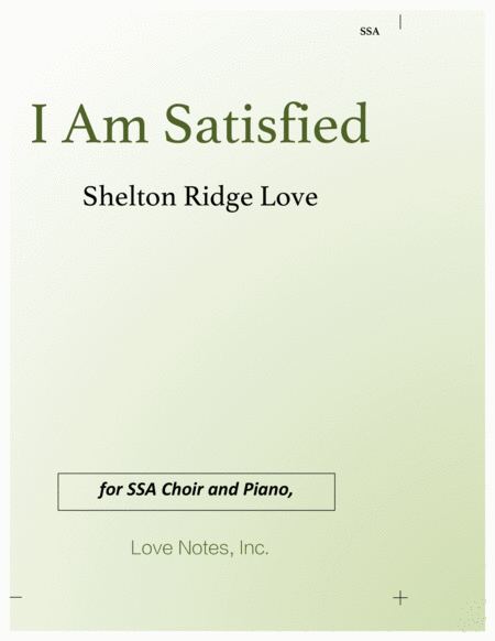 I Am Satisfied Sheet Music