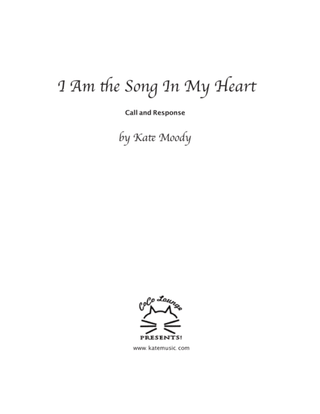 Free Sheet Music I Am The Song In My Heart