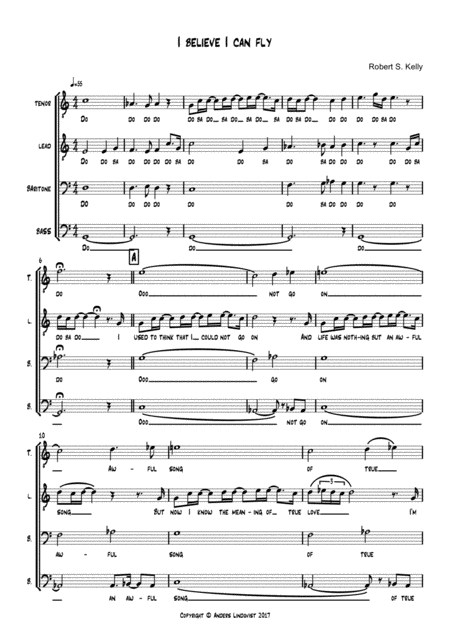 I Believe I Can Fly Sheet Music