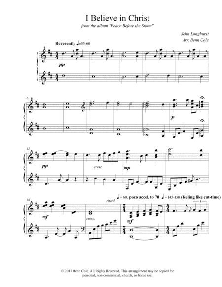 I Believe In Christ Sheet Music