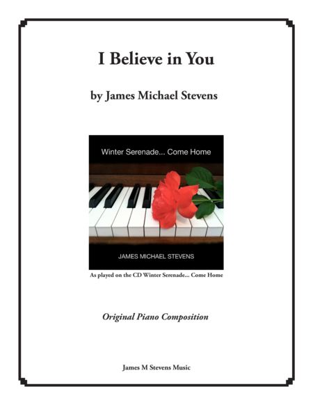 Free Sheet Music I Believe In You