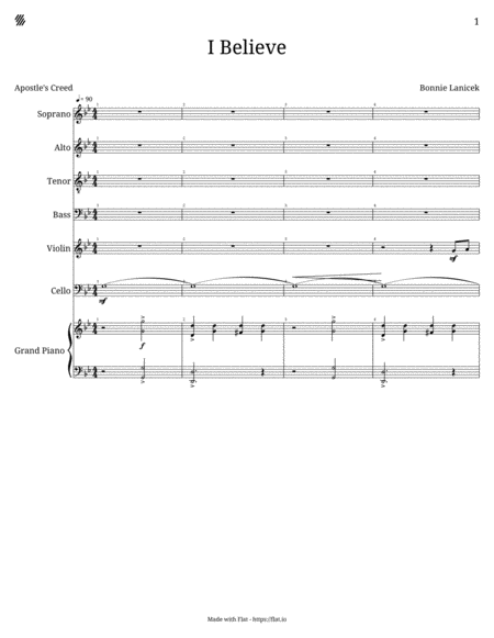 Free Sheet Music I Believe Satb