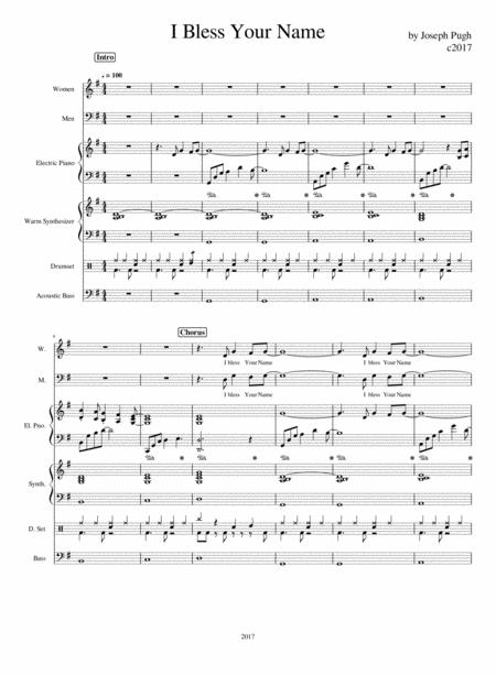 I Bless Your Name Sheet Music