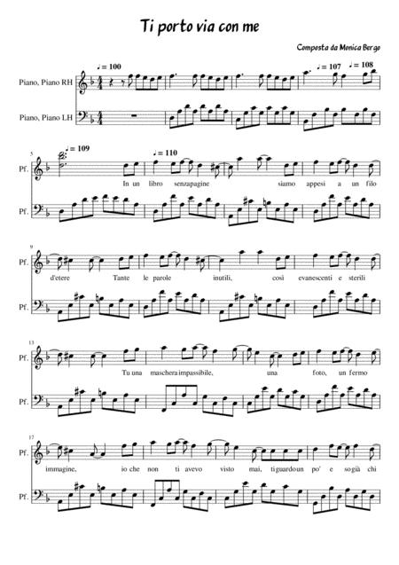 Free Sheet Music I Bring You With Me