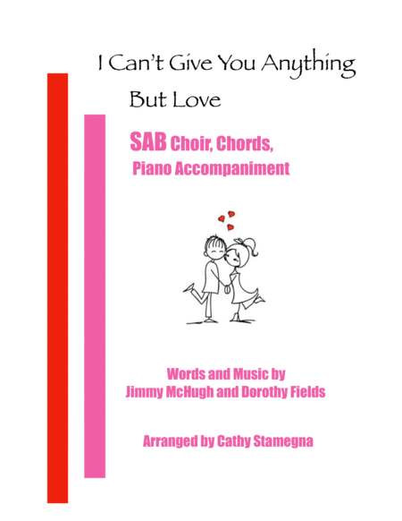 I Cant Give You Anything But Love Sab Choir Chords Piano Acc Sheet Music