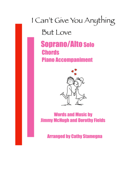 I Cant Give You Anything But Love Soprano Alto Solo Chords Piano Acc Sheet Music