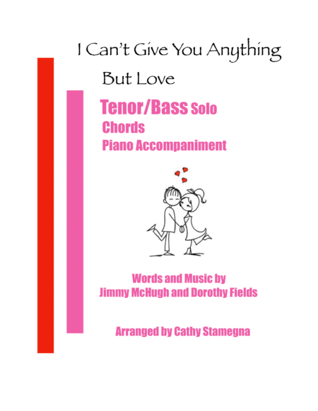 Free Sheet Music I Cant Give You Anything But Love Tenor Bass Solo Chords Piano Acc