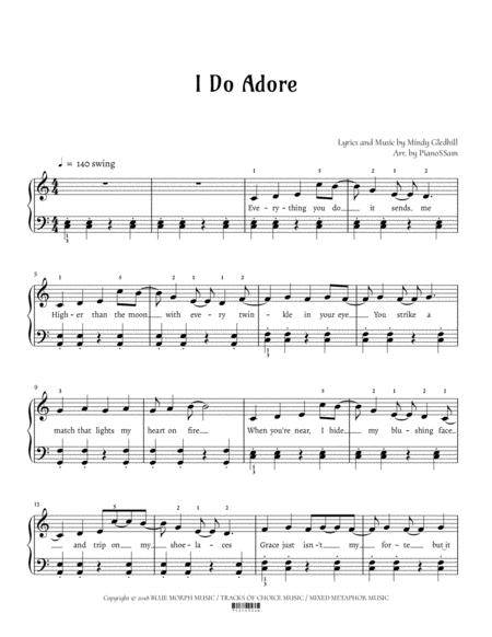 Free Sheet Music I Do Adore C Major Key