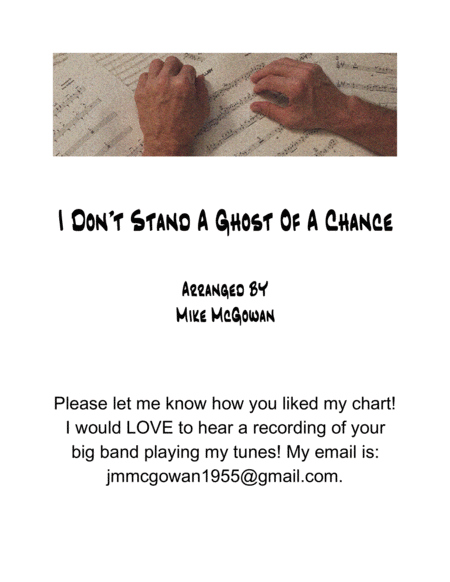I Dont Stand A Ghost Of A Chance With You Sheet Music