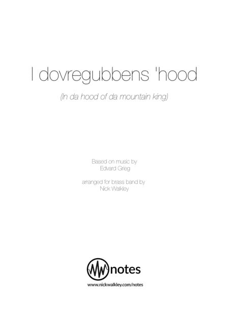 I Dovregubbens Hood In Da Hood Of Da Mountain King Sheet Music
