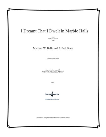 I Dreamt That I Dwelt In Marble Halls Sheet Music