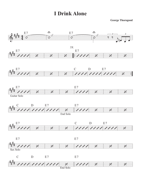 I Drink Alone Sheet Music