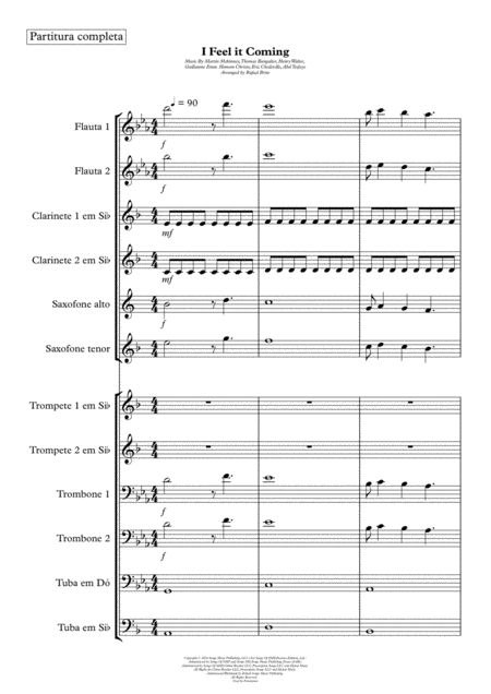 I Feel It Coming Sheet Music