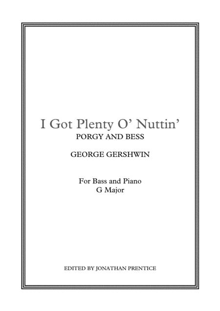 I Got Plenty O Nuttin From Porgy And Bess G Major Sheet Music