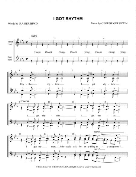 I Got Rhythm Ssaa Sheet Music